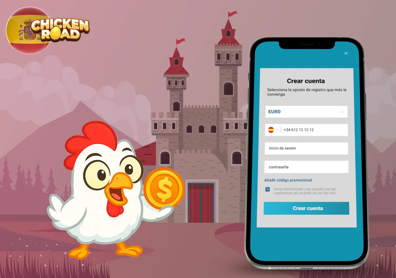 Juego con dinero real mostrando condiciones y características de la plataforma en España.